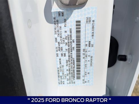 New 2025 Ford Bronco Raptor image 34