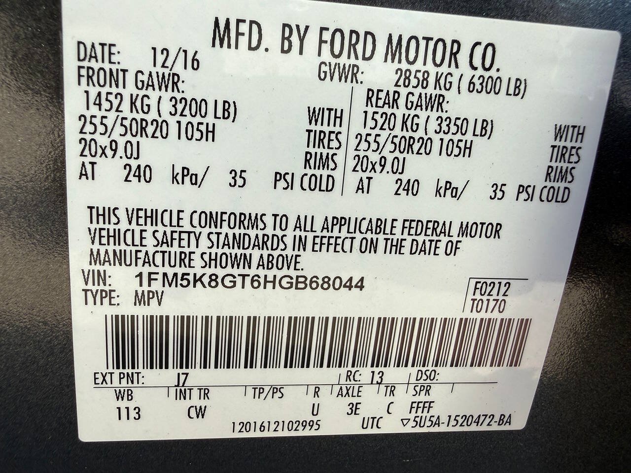 Used 2017 Ford Explorer Sport w/ Equipment Group 401A AWD/4WD image 48