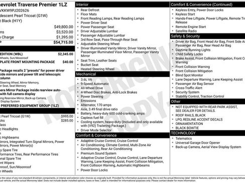 Used 2023 Chevrolet Traverse Premier w/ Redline Edition image 48