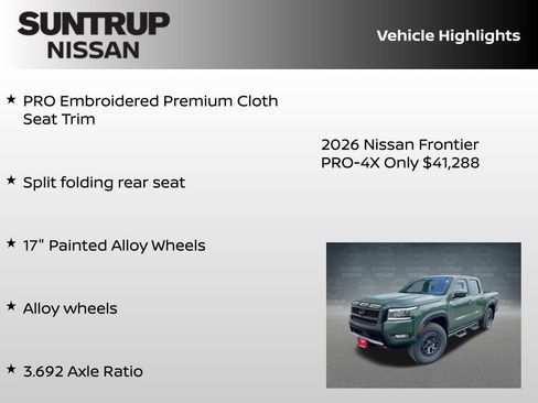 New 2026 Nissan Frontier PRO-4X w/ Pro-4x Convenience Package image 38