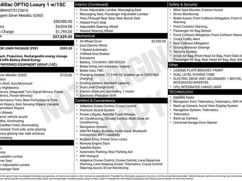New 2026 Cadillac Optiq Luxury 1 w/ LPO, Floor Liner Package AWD/4WD image 37