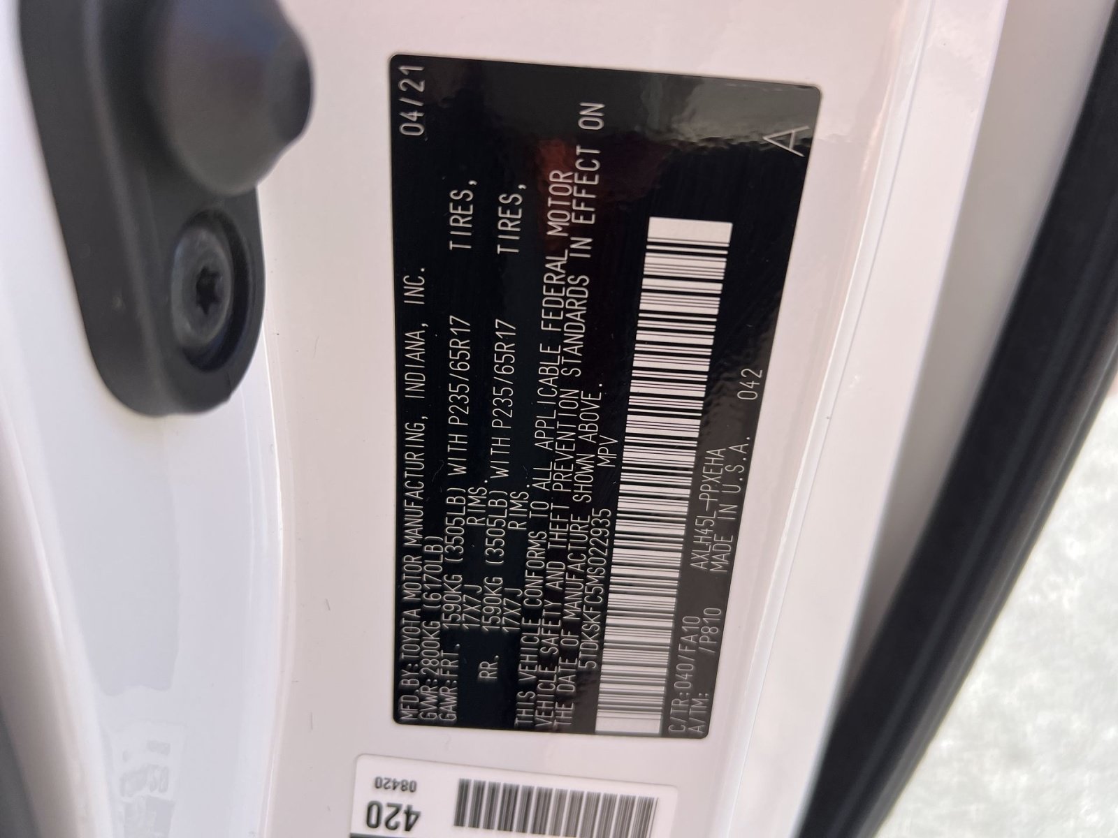 Used 2021 Toyota Sienna LE AWD/4WD image 28