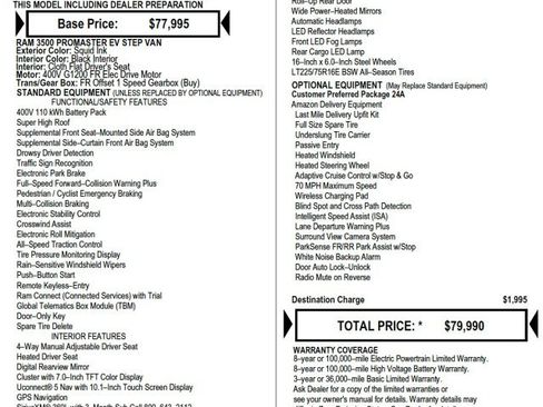 Used 2024 RAM ProMaster 3500 FWD image 2