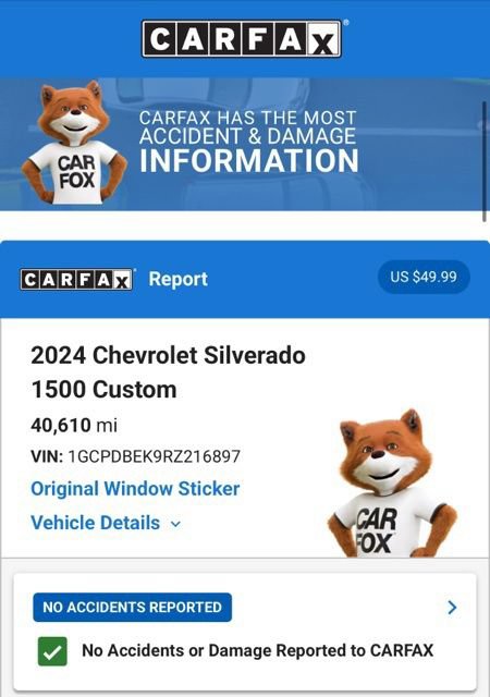 Used 2024 Chevrolet Silverado 1500 Custom AWD/4WD image 6