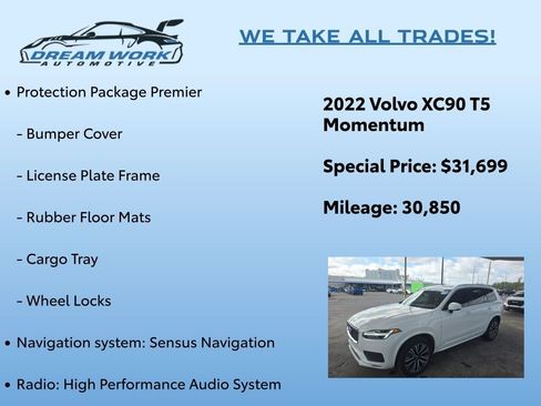 Used 2022 Volvo XC90 T5 Momentum w/ Protection Package Premier image 2