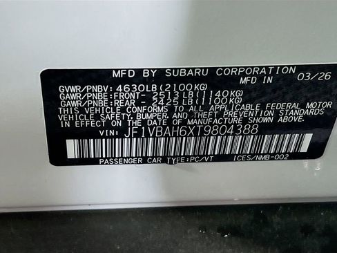 New 2026 Subaru WRX Premium AWD/4WD image 23