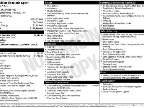 Certified 2024 Cadillac Escalade Sport Platinum w/ LPO, ONYX Package AWD/4WD image 4