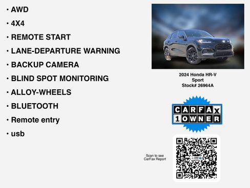 Certified 2024 Honda HR-V Sport image 7