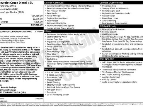 Used 2014 Chevrolet Cruze Diesel FWD image 2