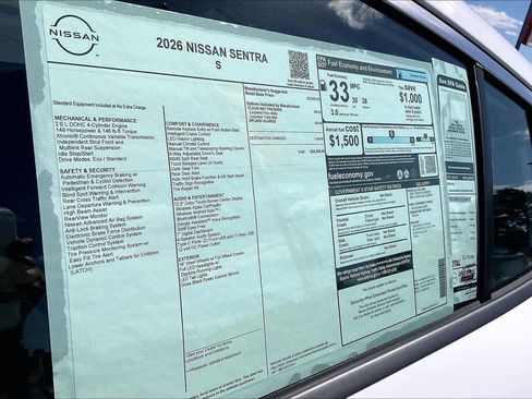 New 2026 Nissan Sentra S FWD image 15