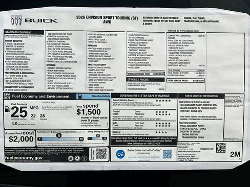 New 2026 Buick Envision Sport Touring image 21