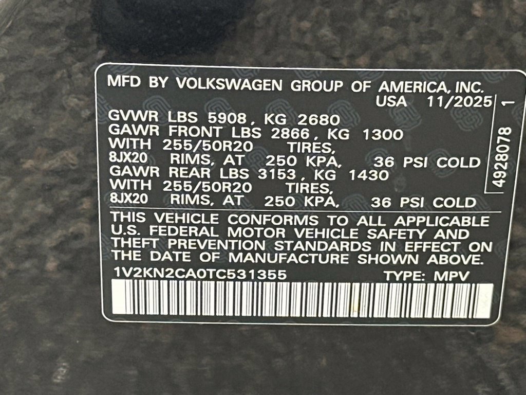 Used 2026 Volkswagen Atlas SE w/ Panoramic Sunroof Package AWD/4WD image 31