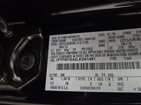 Used 2020 Ford F150 XLT w/ Equipment Group 302A Luxury AWD/4WD image 10