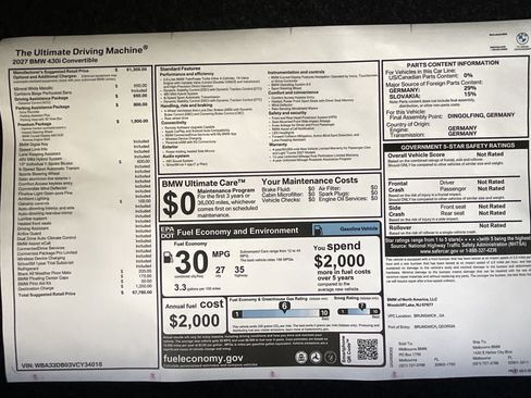 New 2027 BMW 430i Convertible w/ Premium Package RWD image 35