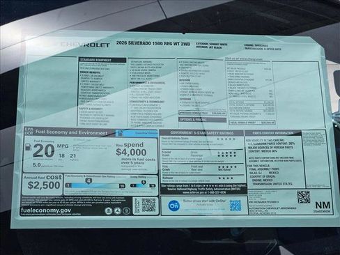New 2026 Chevrolet Silverado 1500 W/T RWD image 17