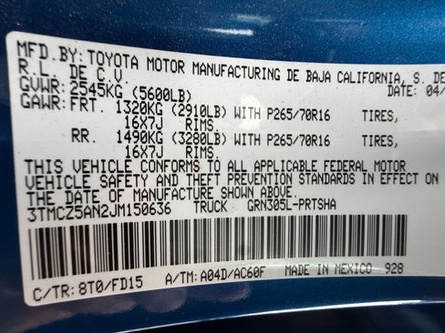 Used 2018 Toyota Tacoma TRD Off-Road image 25