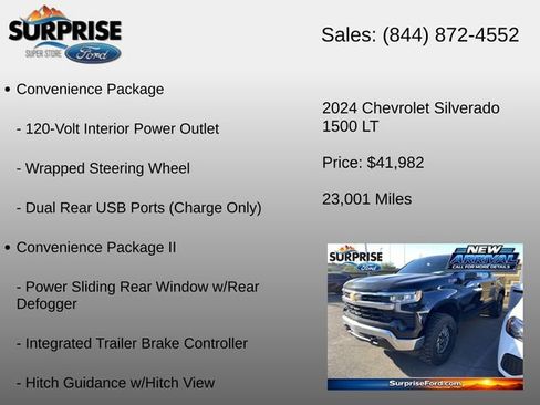 Used 2024 Chevrolet Silverado 1500 LT w/ Z71 Off-Road Package AWD/4WD image 18