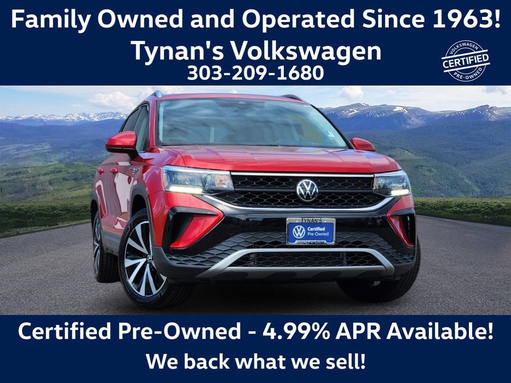 Certified 2023 Volkswagen Taos SE w/ Panoramic Sunroof Package AWD/4WD image 1