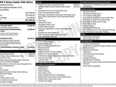 New 2027 BMW 540i xDrive w/ M Sport Package