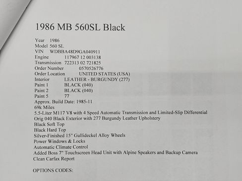 Used 1986 Mercedes-Benz 560 SL image 49