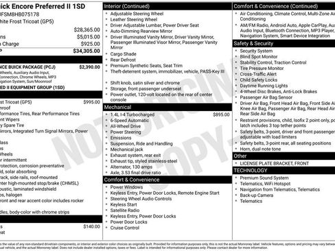 Used 2017 Buick Encore Preferred w/ Experience Buick Package image 9