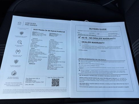 Certified 2025 MAZDA CX-50 2.5 Hybrid w/ Preferred Pkg AWD/4WD image 37