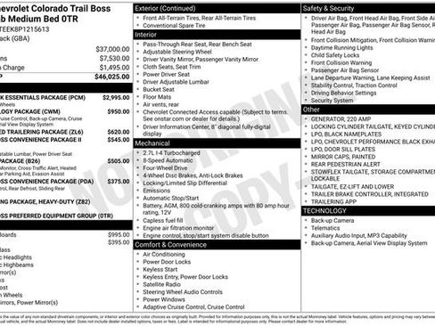 Used 2023 Chevrolet Colorado Trail Boss w/ LPO, Dark Essentials Package AWD/4WD image 2