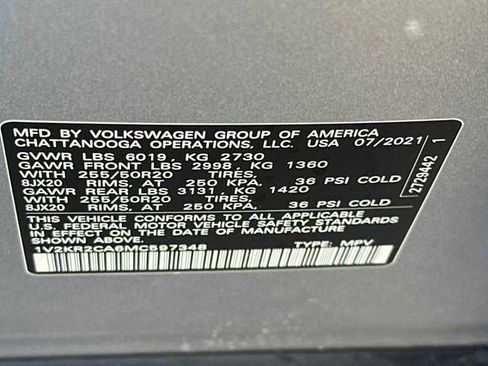 Used 2021 Volkswagen Atlas SE w/ Panoramic Sunroof Package image 25