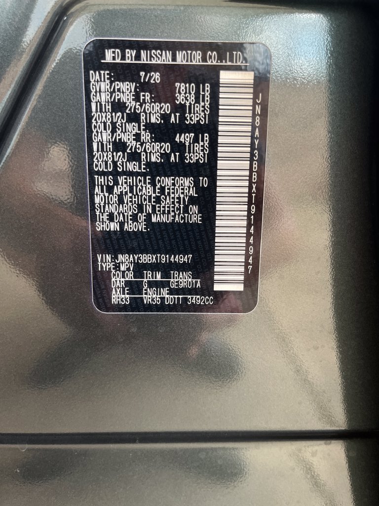 New 2026 Nissan Armada SL AWD/4WD image 36