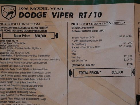 Used 1996 Dodge Viper RT/10 RWD image 34