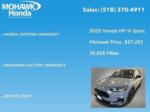Certified 2025 Honda HR-V Sport image 16