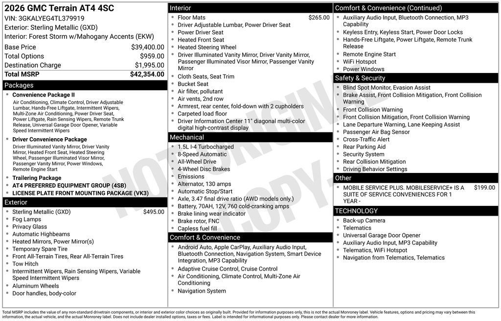 New 2026 GMC Terrain AT4 AWD/4WD image 22