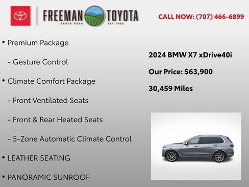 Used 2024 BMW X7 xDrive40i w/ Premium Package AWD/4WD image 9