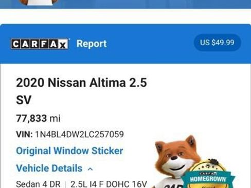 Used 2020 Nissan Altima 2.5 SV AWD/4WD image 5