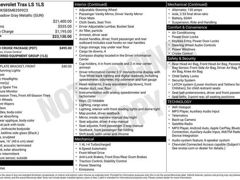 Used 2021 Chevrolet Trax LS w/ Tint and Cruise Package FWD image 6