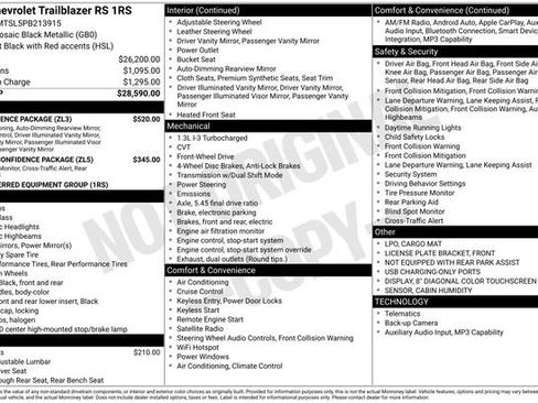 Used 2023 Chevrolet TrailBlazer RS w/ Convenience Package image 4