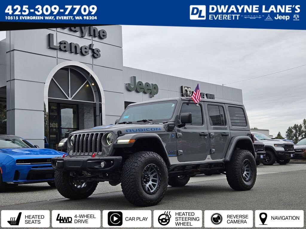 Used 2023 Jeep Wrangler Unlimited Rubicon 4xe w/ Steel Bumper Group AWD/4WD image 1