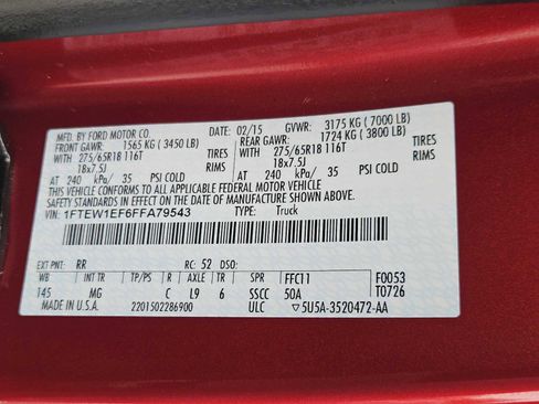 Used 2015 Ford F150 XLT w/ Equipment Group 302A Luxury image 31