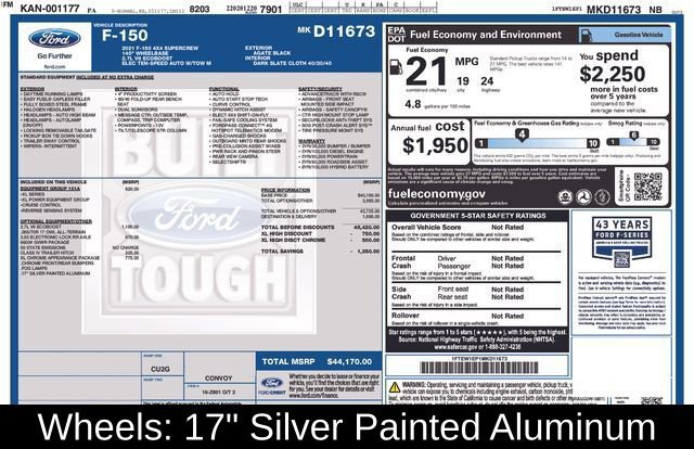 Used 2021 Ford F150 XL w/ Equipment Group 101A High AWD/4WD image 14