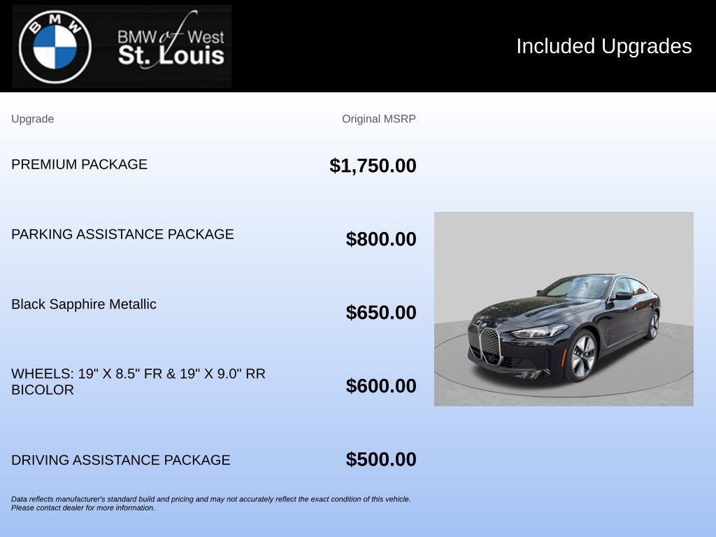 New 2026 BMW i4 xDrive40i w/ Premium Package AWD/4WD image 17