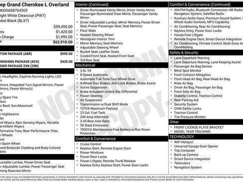 New 2025 Jeep Grand Cherokee L Overland w/ Trailer Tow Package AWD/4WD image 21
