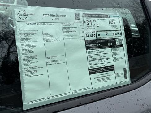 New 2026 Nissan Kicks S w/ Charging Package FWD image 17