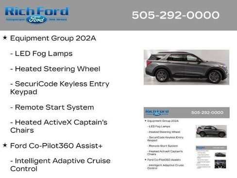 Certified 2024 Ford Explorer XLT w/ Equipment Group 202A RWD image 34
