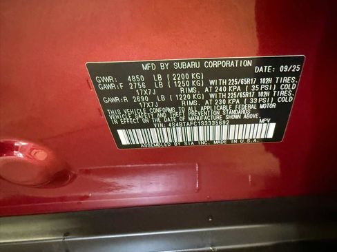Certified 2025 Subaru Outback Premium w/ Popular Package #1A AWD/4WD image 37