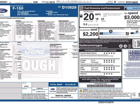 Used 2023 Ford F150 Lariat w/ Equipment Group 502A High AWD/4WD image 4