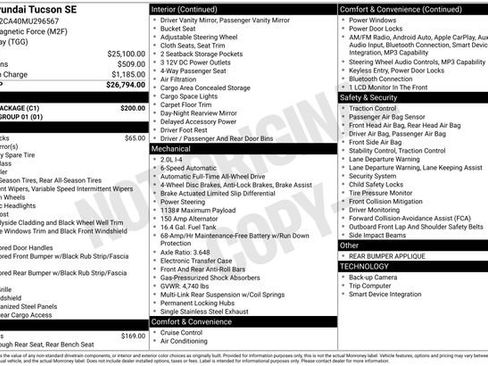 Used 2021 Hyundai Tucson SE w/ Cargo Package AWD/4WD image 31