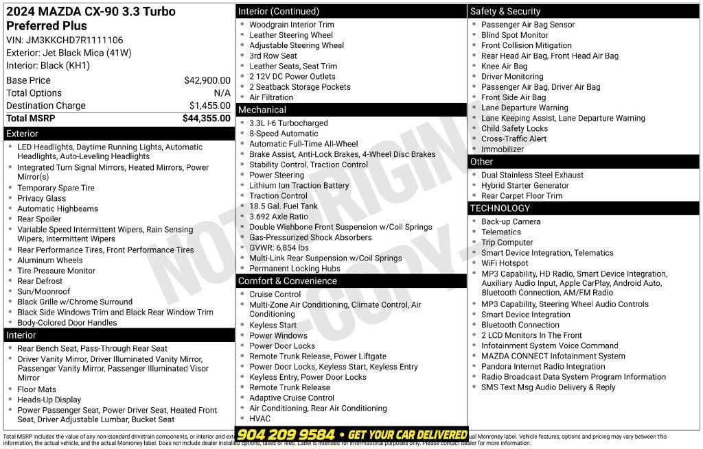 Used 2024 MAZDA CX-90 3.3 Turbo w/ Preferred Plus AWD/4WD image 30