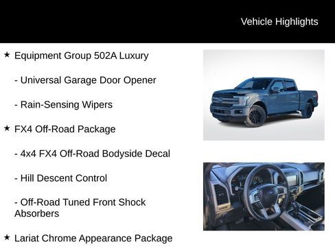 Used 2019 Ford F150 Lariat w/ Equipment Group 502A Luxury image 16