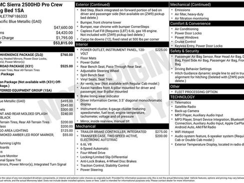 Used 2022 GMC Sierra 2500 Pro w/ Fleet Convenience Package AWD/4WD image 9