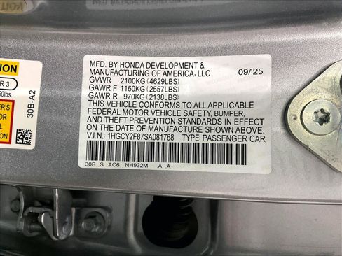 New 2025 Honda Accord Touring image 17